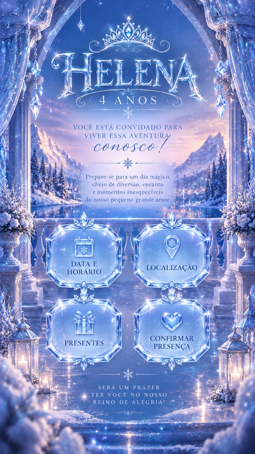 Menu do convite